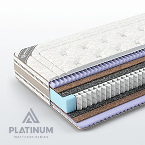 матрас с мультипакетным пружинным блоком серии Platinum Deluxe